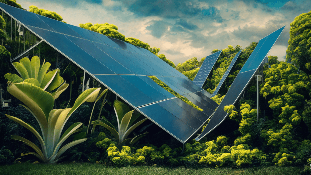 panneau photovoltaïque jardin