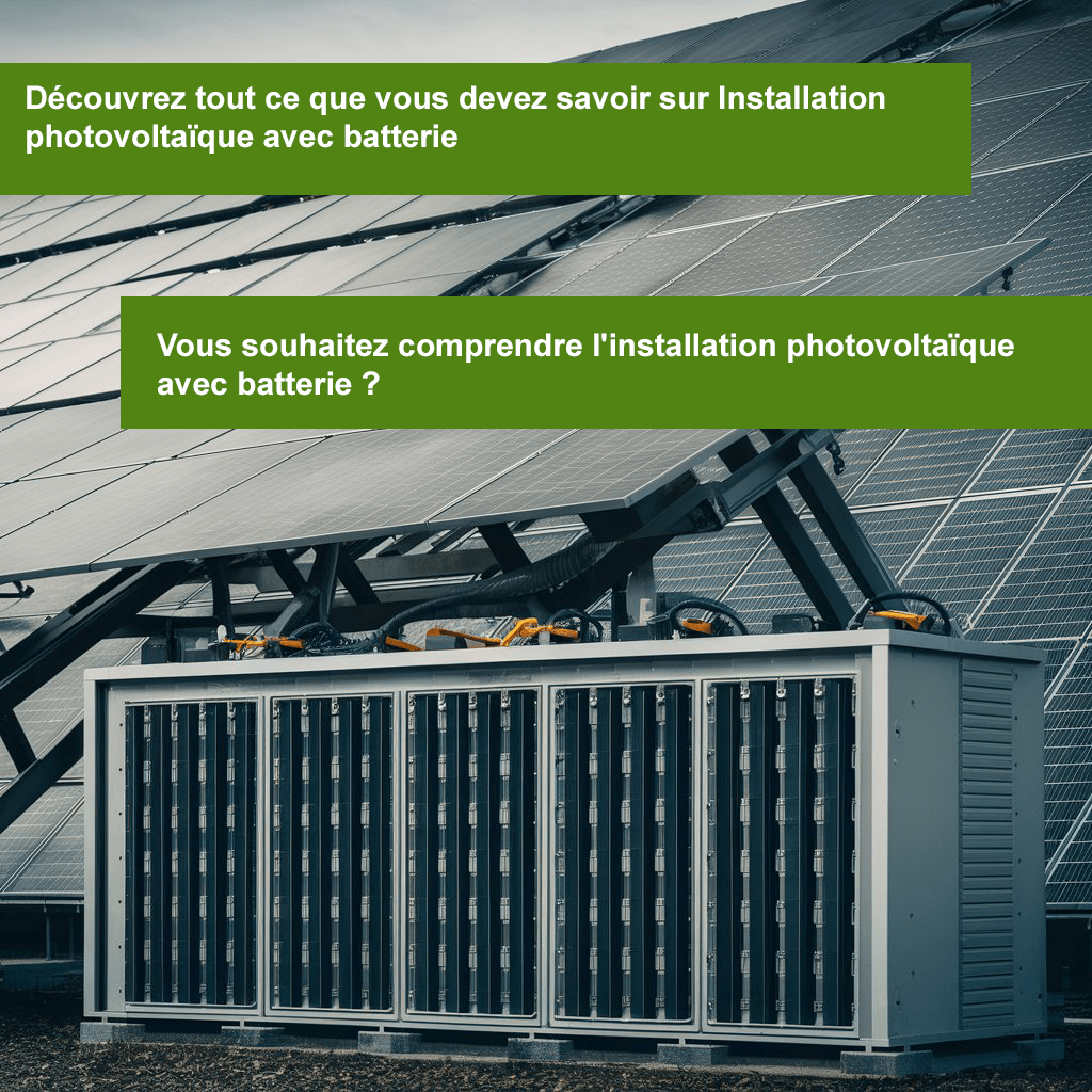 Installation photovoltaïque avec batterie