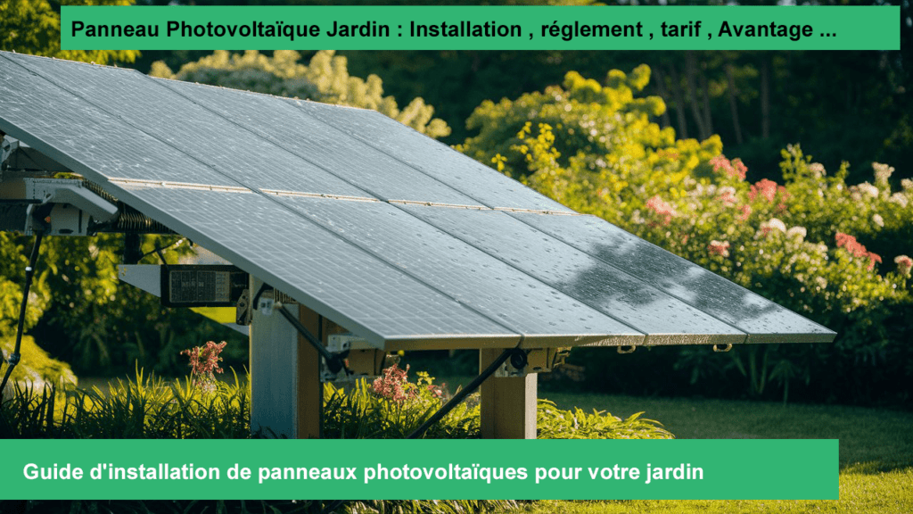 panneau photovoltaïque jardin