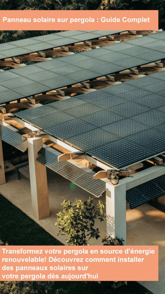 panneau solaire sur pergola