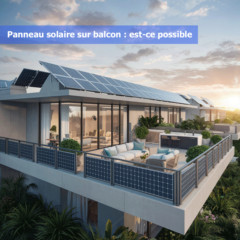 Panneau solaire sur balcon